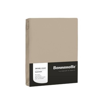 Bonnanotte hoeslaken Jersey Elastan 180 grams kiezel